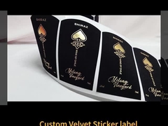 Chế độ in tùy chỉnh Bảng vàng dán dán dán nhãn rượu vang bằng giấy nhung cao cấp cho chai rượu vang L