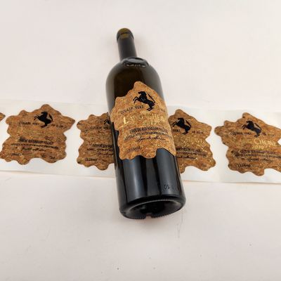 Mua Nhãn nhãn chai rượu vang Cork tùy chỉnh - Thiết kế gỗ sồi sang trọng với dán vàng online manufacture