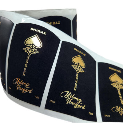 Mua Nhãn dán tùy chỉnh Nhãn dán Velvet in Textured Raised Spot UV Copper Gold Foil 3D Embossed Red Wine Nhãn dán cho chai online manufacture