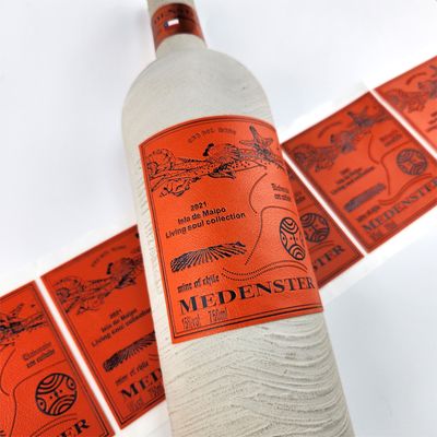 Nhãn hiệu Champagne tùy chỉnh Logo giấy vàng quà cưới Tiệc cưới Rượu vang đỏ Bao bì Nhãn hiệu da