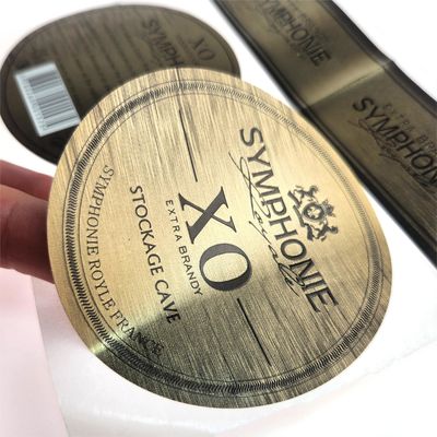 Bao bì chai rượu vang đỏ cao cấp Vinyl nhãn dán đồng cho nước trái cây whiskey