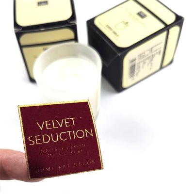 Cuộn nhãn nến nhung in theo yêu cầu - Nhãn dán vinyl bóng chống rách cho bao bì lọ nến