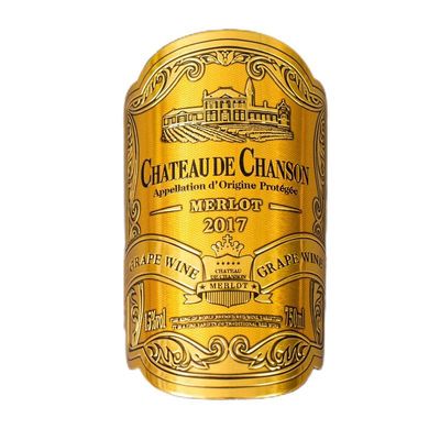 Nhãn kim loại tái chế cho giấy hình dạng tùy chỉnh bữa tiệc sinh nhật đồ trang trí quà tặng bọc chai rượu dán