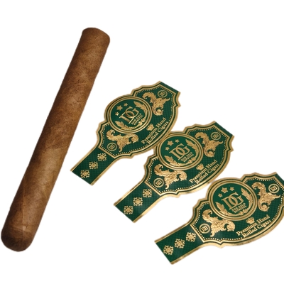 Mua Chất lượng cao Custom Cigar Ring Label Sticker Không thấm nước OEM Vinyl UV in Cigar Ring Private Branding Cigar Label Sticker online manufacture