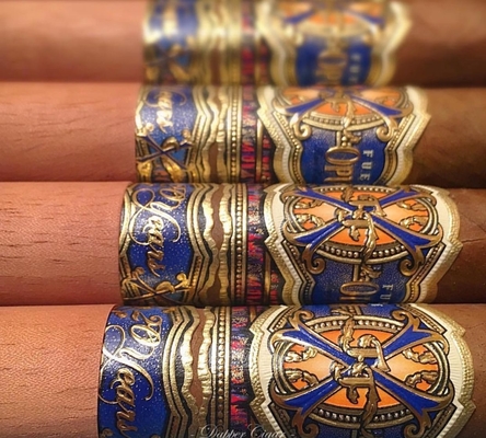 Mua Đặt nhãn xì gà theo yêu cầu thiết kế tùy chỉnh Bốm vàng Cigar Ring Label Adhesive Waterproof Cartoon Label Printing Sticker online manufacture