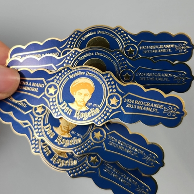 Mua Nhãn xì gà OEM chất lượng cao với nhãn dán logo riêng UV 3D dập nổi lá vàng với nhãn xì gà in vinyl cho tiệc tùng & đám cưới & Giáng sinh online manufacture