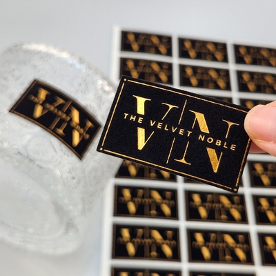 Mua High Quality Customized Embossed UV Gold Foil Printing Card Press Gold Art Paper Velvet Gold Stamping Label Sticker for Perfume & Party  online manufacture