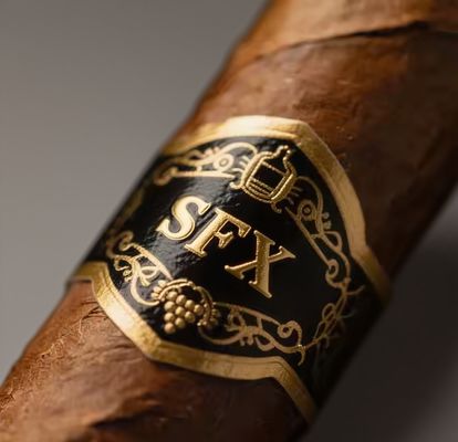 Mua Customized Shape ISO9001 Certified Full-automatic Production Gold Foil Embossed Cigar Label Adhesive Sticker online manufacture