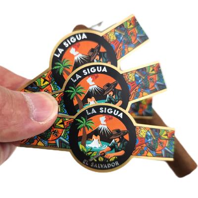 Mua Custom Embossed Gold Foil Cigar Label and Band with ISO9001:2008 Certification for Personalized Use online manufacture