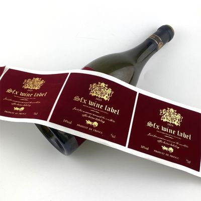 Giá tốt. Đỏ Velvet chai rượu vang thẻ bạc đúc riêng nhãn rượu vang cho chai thủy tinh trực tuyến