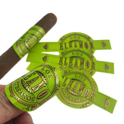 Giá tốt. Green Luxury Cigar Band in ấn dán nhãn cá nhân cho bao bì trực tuyến