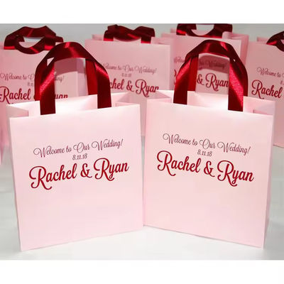 Giá tốt. Pink Custom Holiday Gift Bags hiệu ứng 3D Kraft túi mua sắm Logo tùy chỉnh trực tuyến