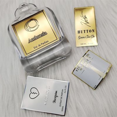 Giá tốt. Nickel Metal 3d nhãn tự dán với logo kim loại, cho chai nước hoa trực tuyến