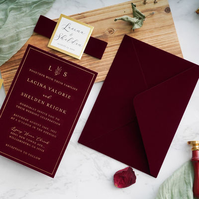 Giá tốt. Mini Card Velvet phong bì với Logo tùy chỉnh Thẻ kinh doanh Tiền xu Bưu kiện đám cưới trực tuyến