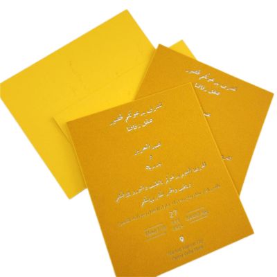 Giá tốt. Thẻ Bảng giấy bạc đóng dấu trên kích thước tùy chỉnh Vải nhung kết thúc bóng cho Thẻ cảm ơn trực tuyến