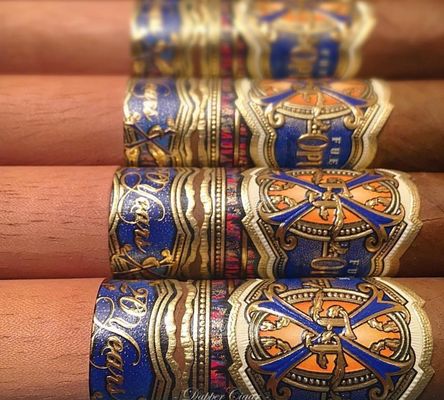 Giá tốt. Private Label Custom Shape Eco-friendly Cigar Band and Cigar Label with Gold Foil Printing trực tuyến